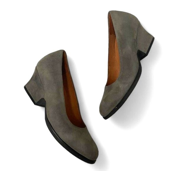 L'Amour Des Pieds Jolanda Charcoal Suede Woman's Pump, Size 8.5 - Picture 2 of 11